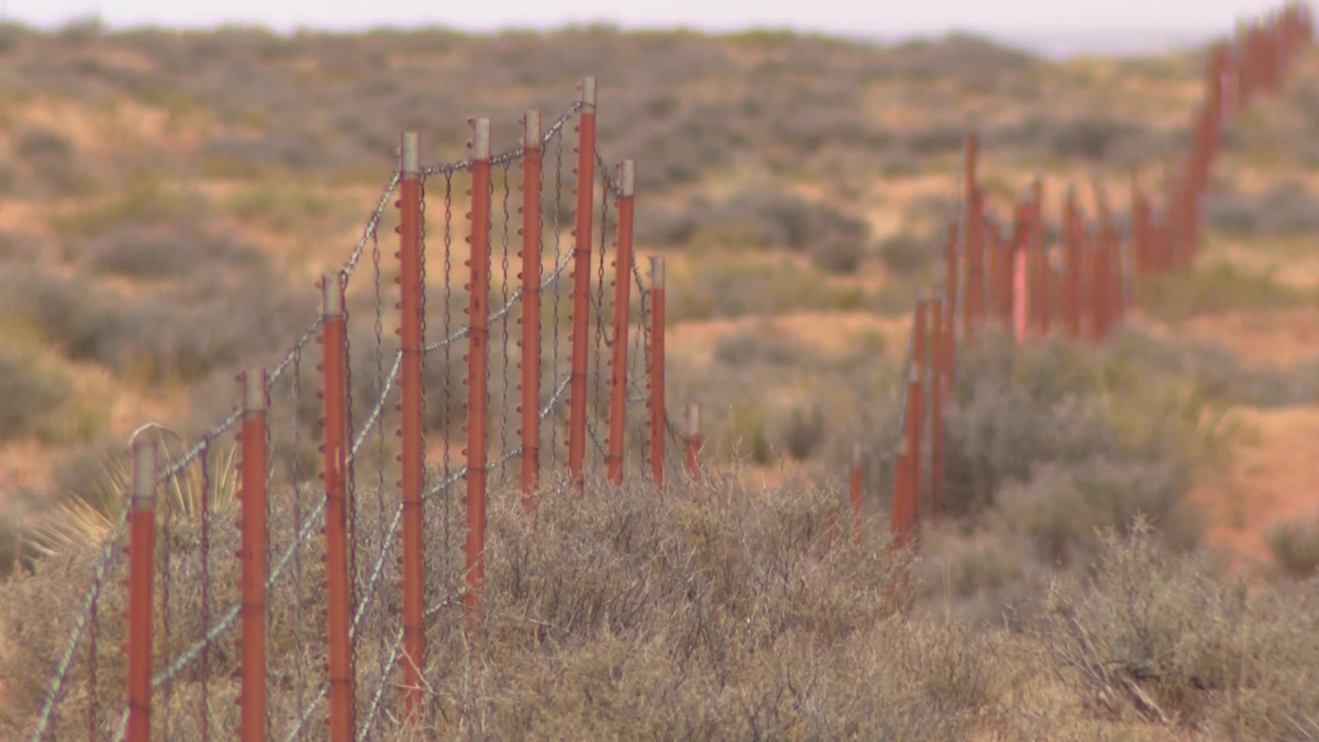 Fencing around the area of the home of Eugene Begay's common law wife, Thursday. Begay's family said this is where he was last seen.