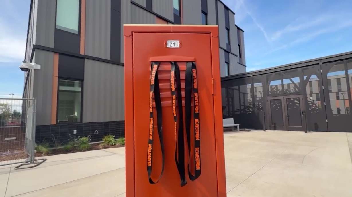 The locker that a school district in Oregon saved from demolition, and gave to a couple whose love story began at the school.
