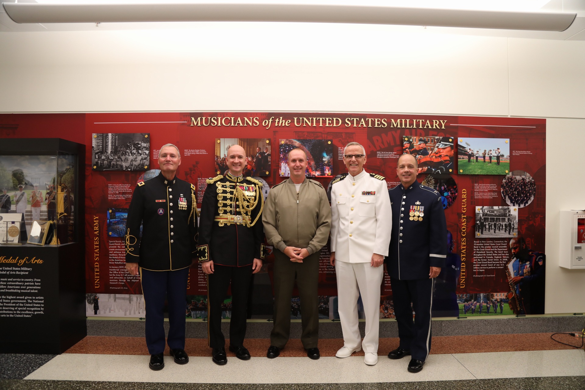 Master Sgt. Brian Rust at the unveiling of the Pentagon display honoring all military musicians on Sept. 30, 2022.
