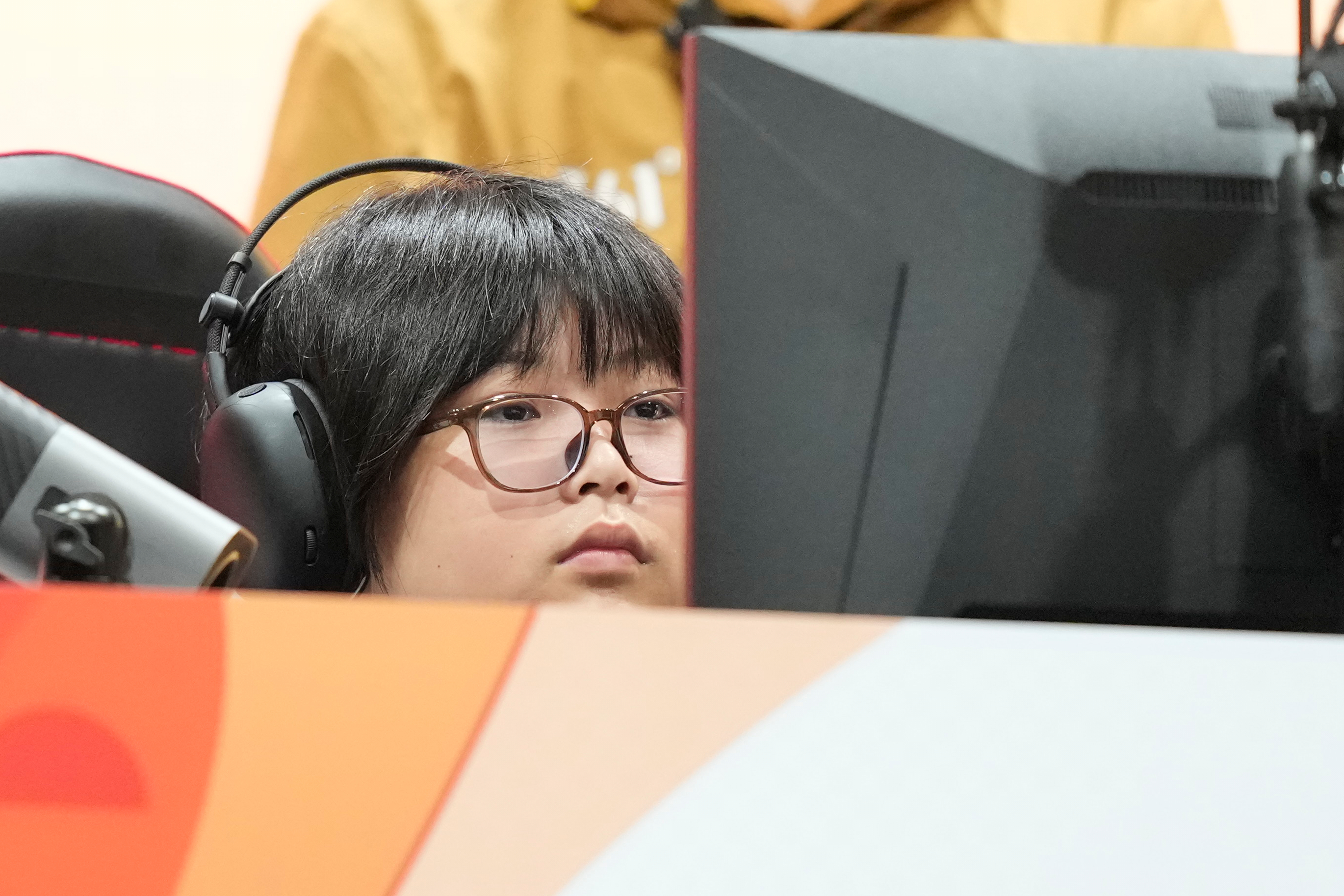 Japan's Yuki Kurihara prepares for his Puyo Puyo Champions esports quarterfinal match against Singapore's Justine Koh Mun June at the Asian Games in Nagoya, Japan, Saturday, Sept. 26, 2026.  CORRECTION: Corrects first name to Yuki instead of Yuri