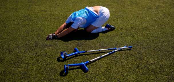 A new European soccer league for amputee players kicked off in Romania's capital