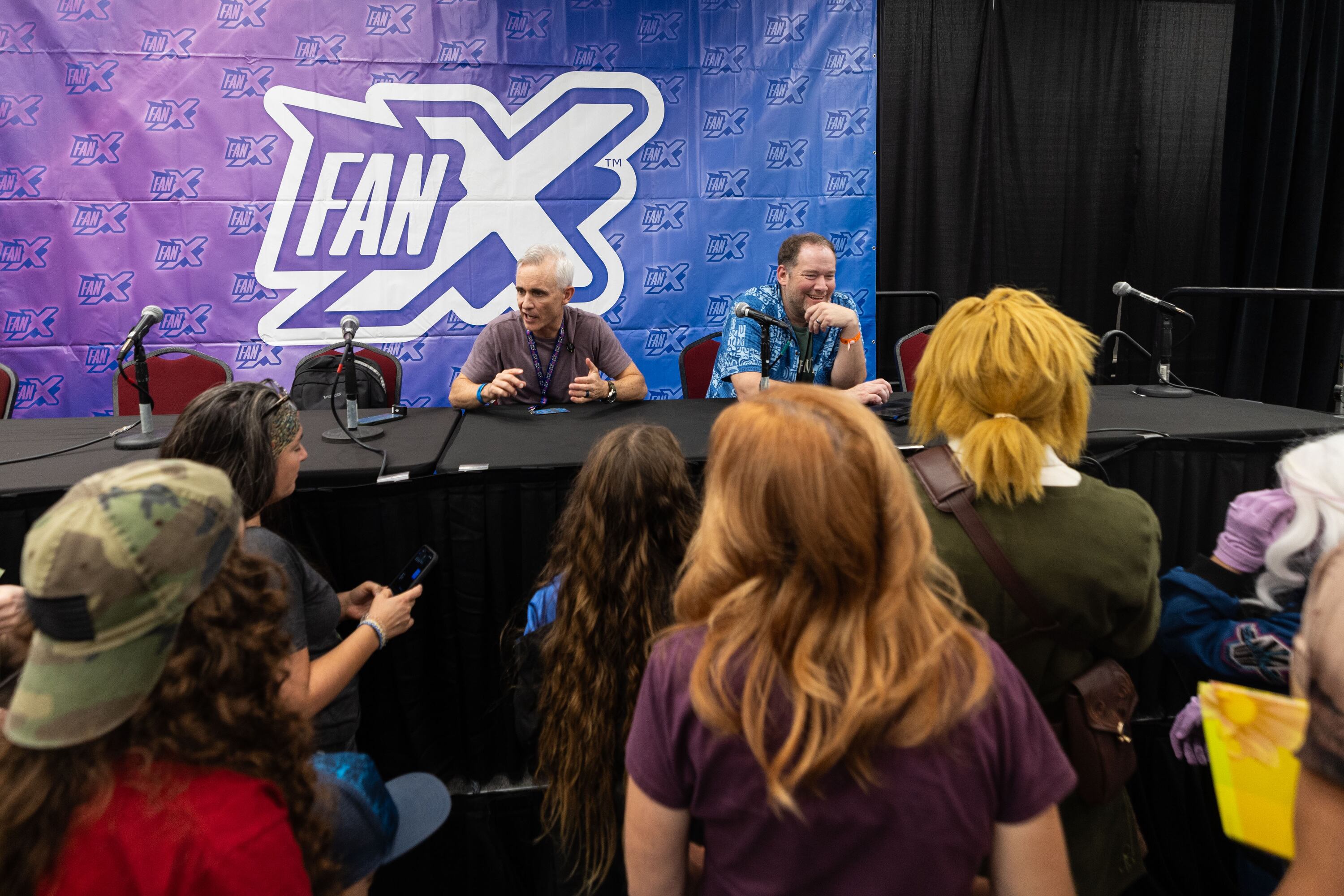 "Fablehaven" film director Cameron Sawyer and "Fablehaven" series author Brandon Mull speak to fans during the FanX Salt Lake Comic Convention at the Salt Palace Convention Center on Saturday. Mull expressed cautious optimism as the movie takes shape.