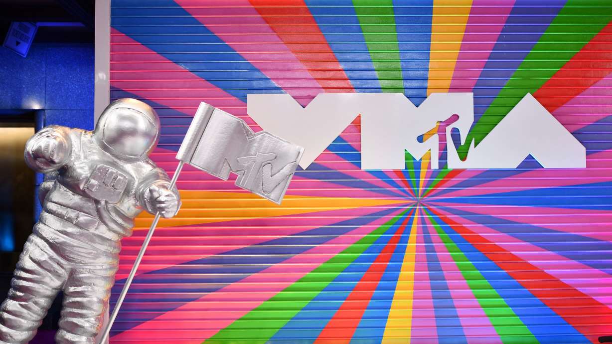 A statue of the MTV Moon Man appears on the red carpet at the MTV Video Music Awards on Aug. 20, 2018, in New York.