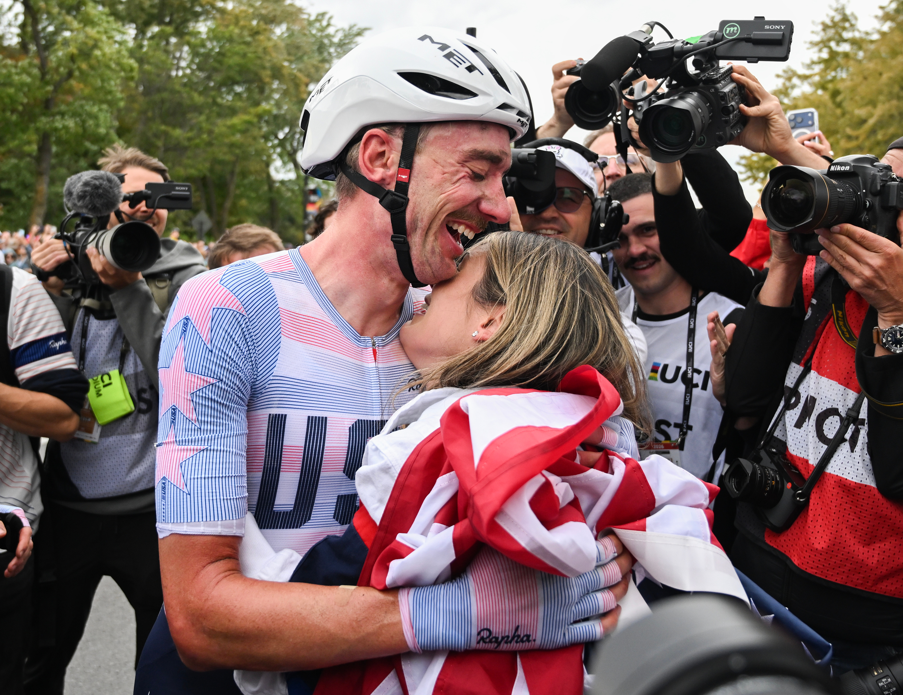 Brandon McNulty follows Greg LeMond and Lance Armstrong as US riders to win cycling world title