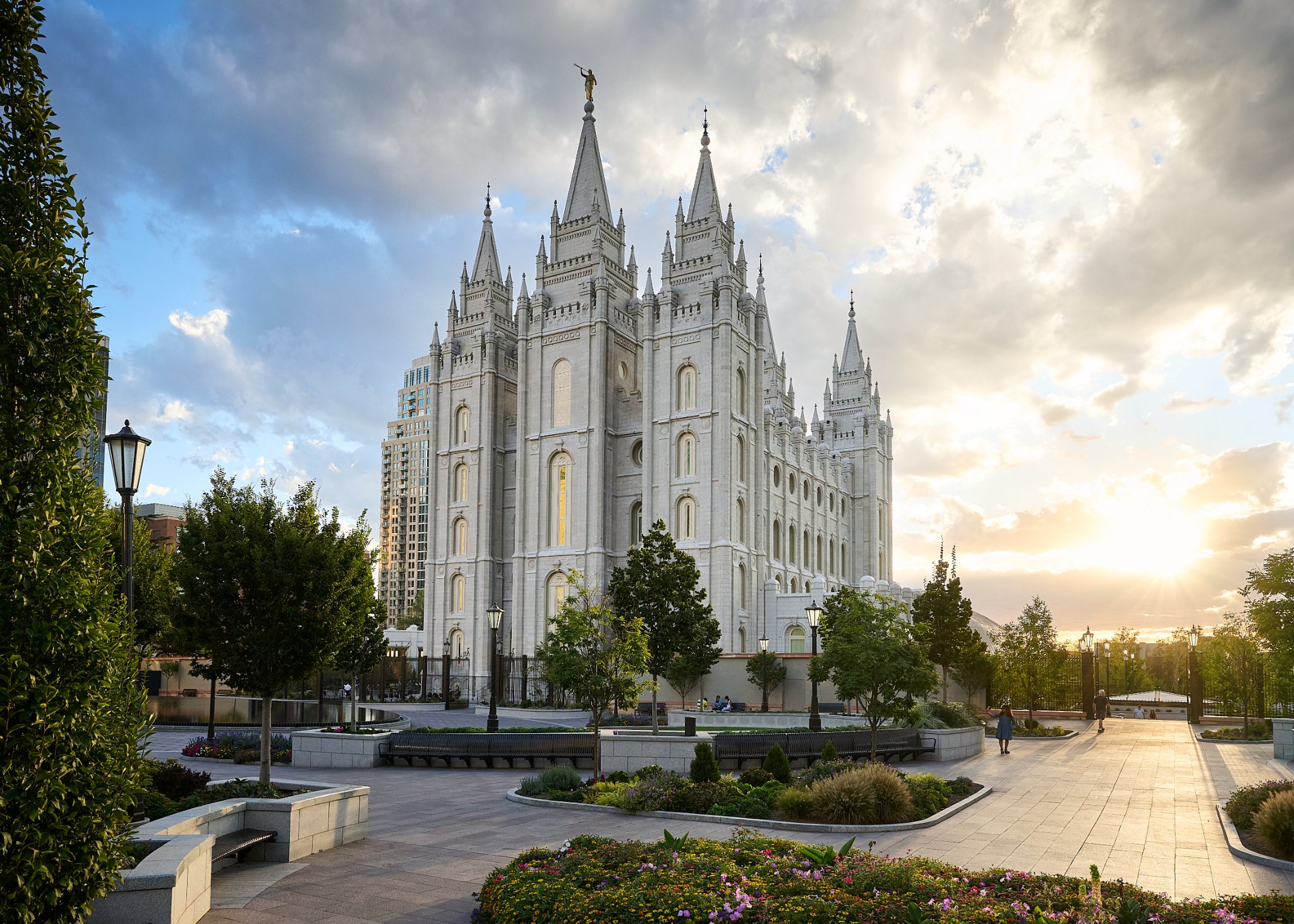 The barriers are down around Temple Square in Salt Lake City ahead of this weekend's general conference.