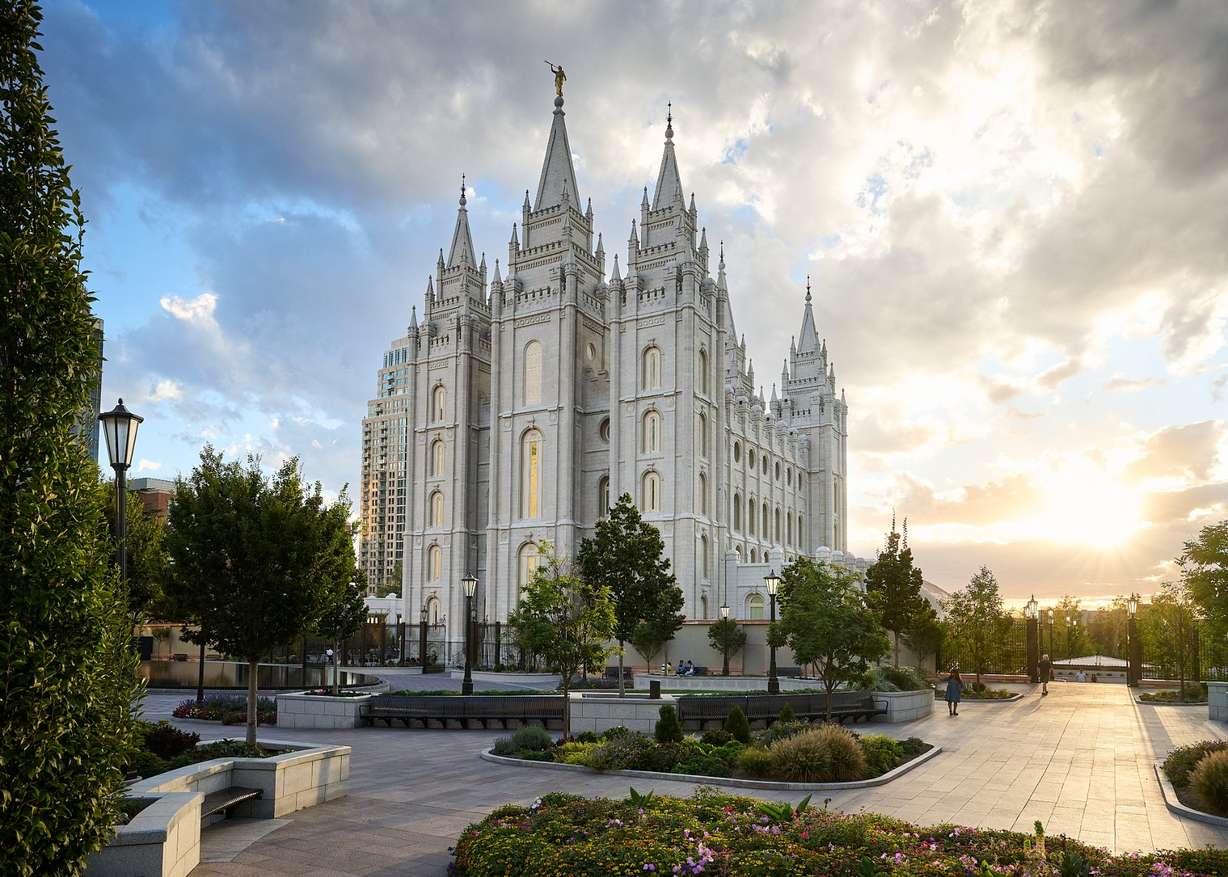 The barriers are down around Temple Square in Salt Lake City ahead of this weekend's general conference.