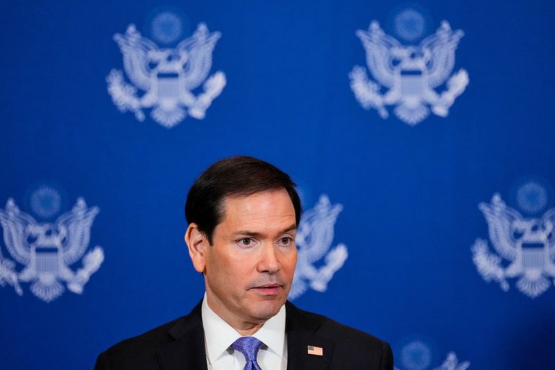 Secretary of State Marco Rubio speaks to the media after meeting with Russian Foreign Minister Sergey Lavrov, in New York, Wednesday. Rubio said on Monday the US hopes Cuba ​will choose "a different path."