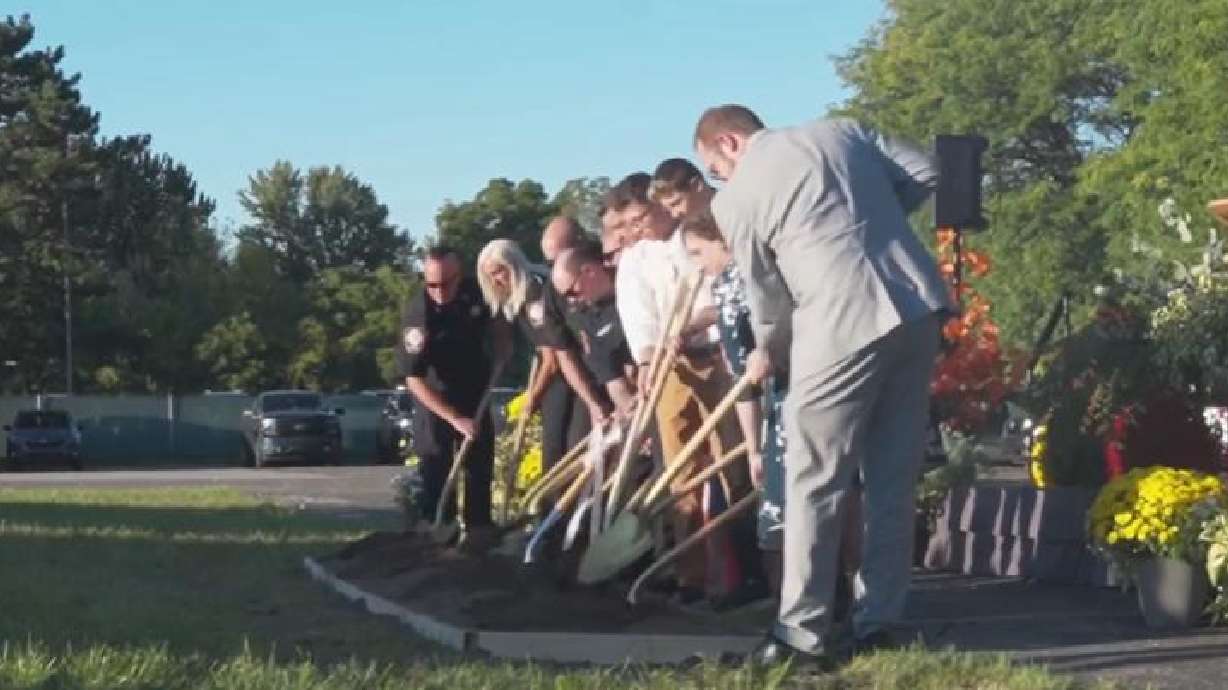 Grand Blanc, Michigan, hosts groundbreaking for new meeting house Monday. Latter-day Saints gathered with the community and first responders.