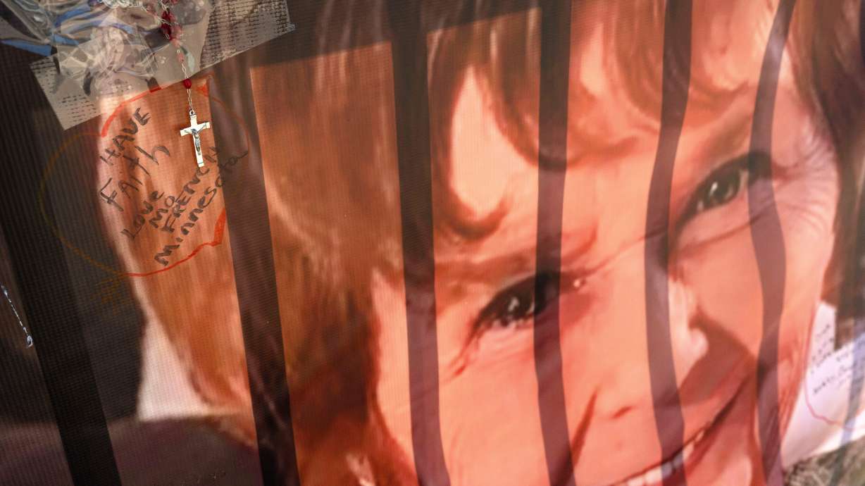 A banner with notes from hundreds of well-wishers for Nancy Guthrie, the missing mother of "Today" show host Savannah Guthrie, outside of KVOA on March 6, in Tucson, Ariz. Authorities are looking into the possibility of a new ransom note related to her disappearance.