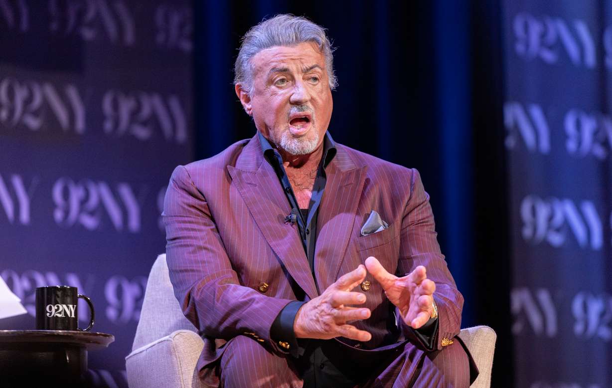 Actor Sylvester Stallone discusses his memoir "The Steps" at The 92nd Street Y on Monday, in New York.
