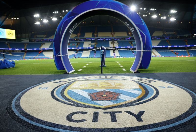Soccer Football - UEFA Champions League - Manchester City v Borussia Dortmund - Etihad Stadium, Manchester, Britain - November 5, 2025 General view inside the stadium before the match