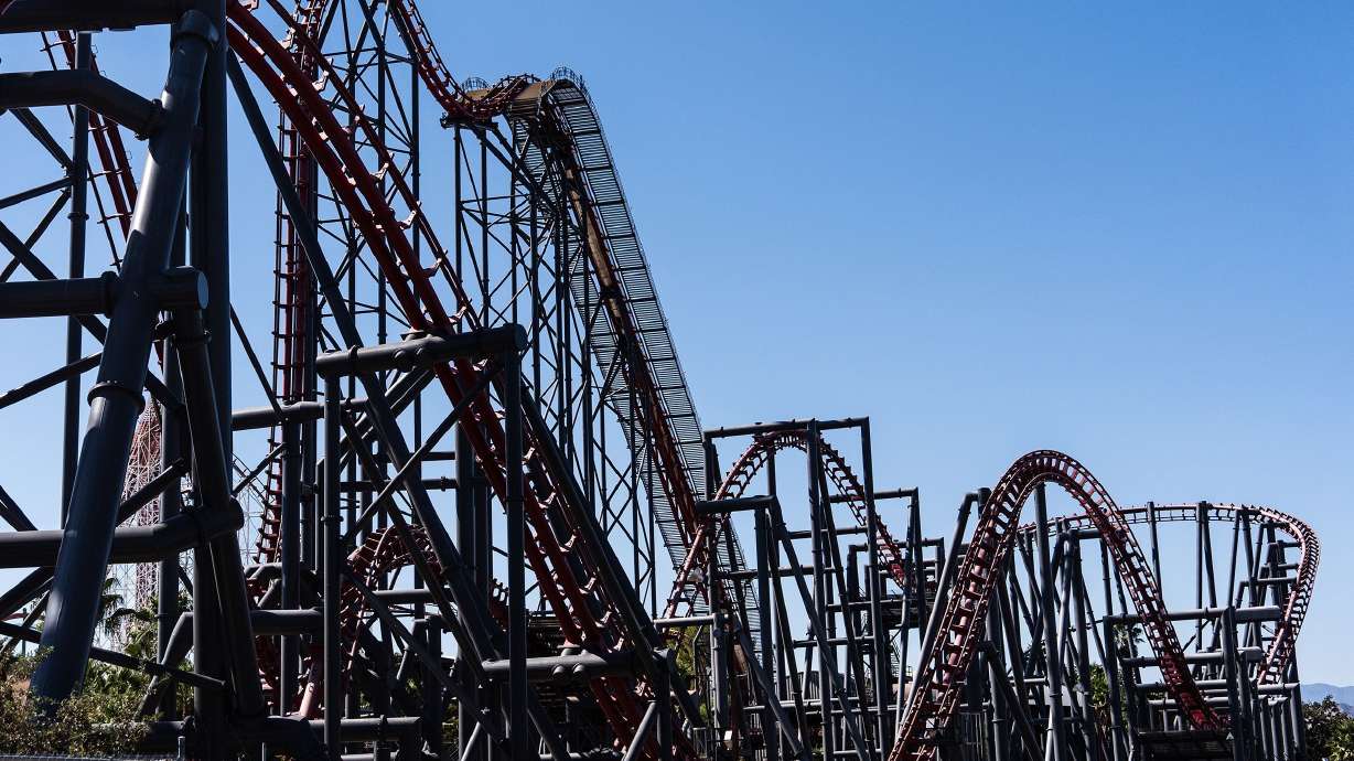 The X2 roller coaster at Six Flags Magic Mountain in Valencia, California was the theme park's marquee ride.