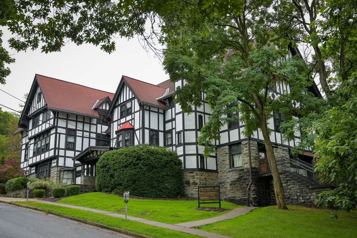 The Chi Phi fraternity house at Cornell University in Ithaca, N.Y., Monday.