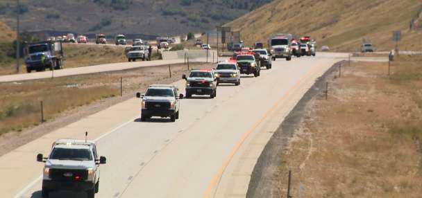 Firefighters, community honor fallen pilot Ryan Cutter during procession home