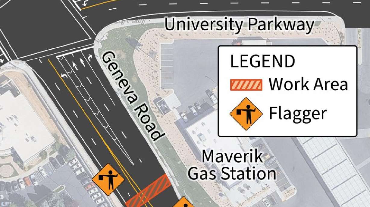 Starting Tuesday night, there will be overnight flagging on Geneva Road in Orem.