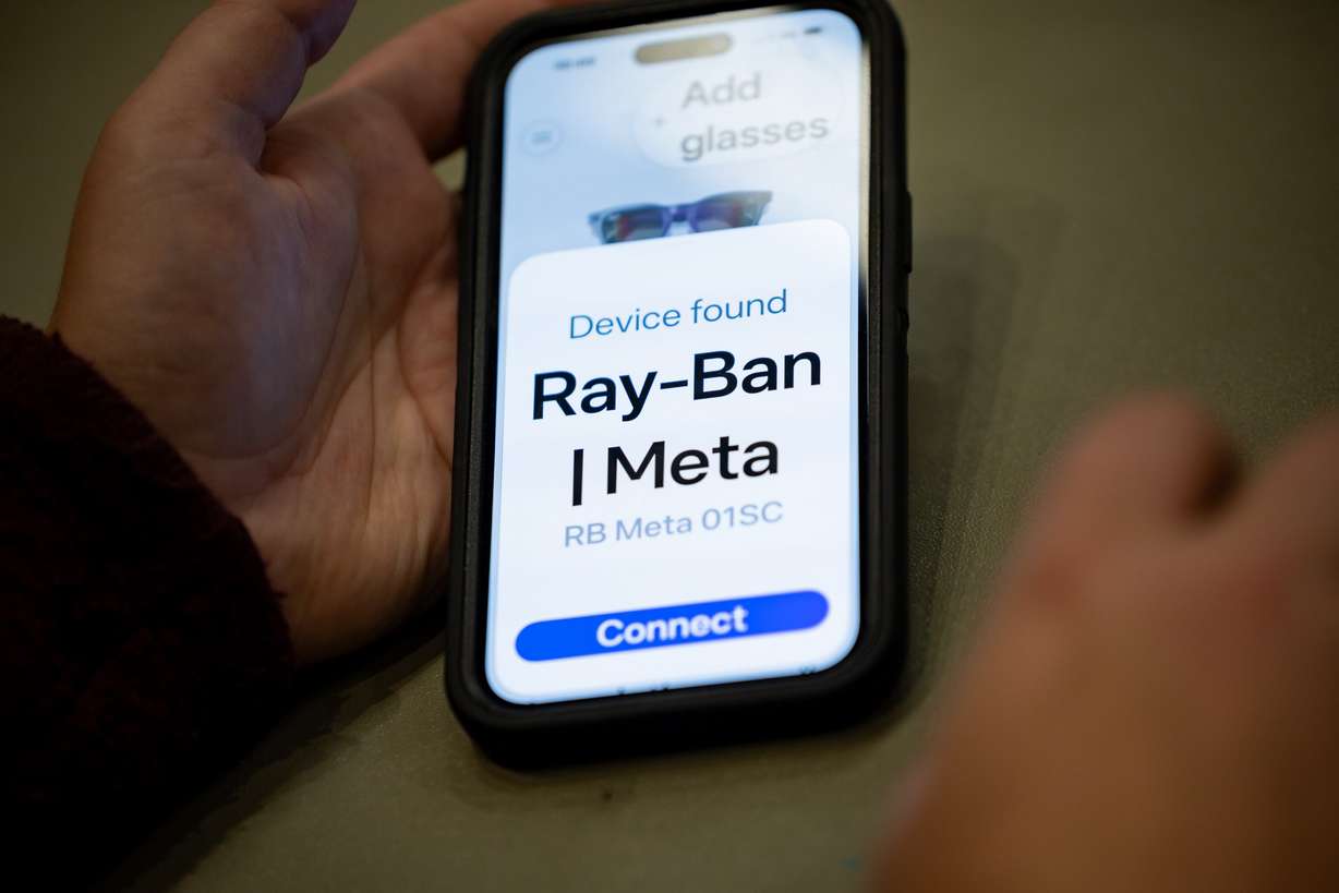 Blind veterans receive Ray-Ban Meta AI glasses and training on how to use the glasses to improve daily life at the Utah Division of Services for the Blind and Visually Impaired in Salt Lake City on Tuesday.