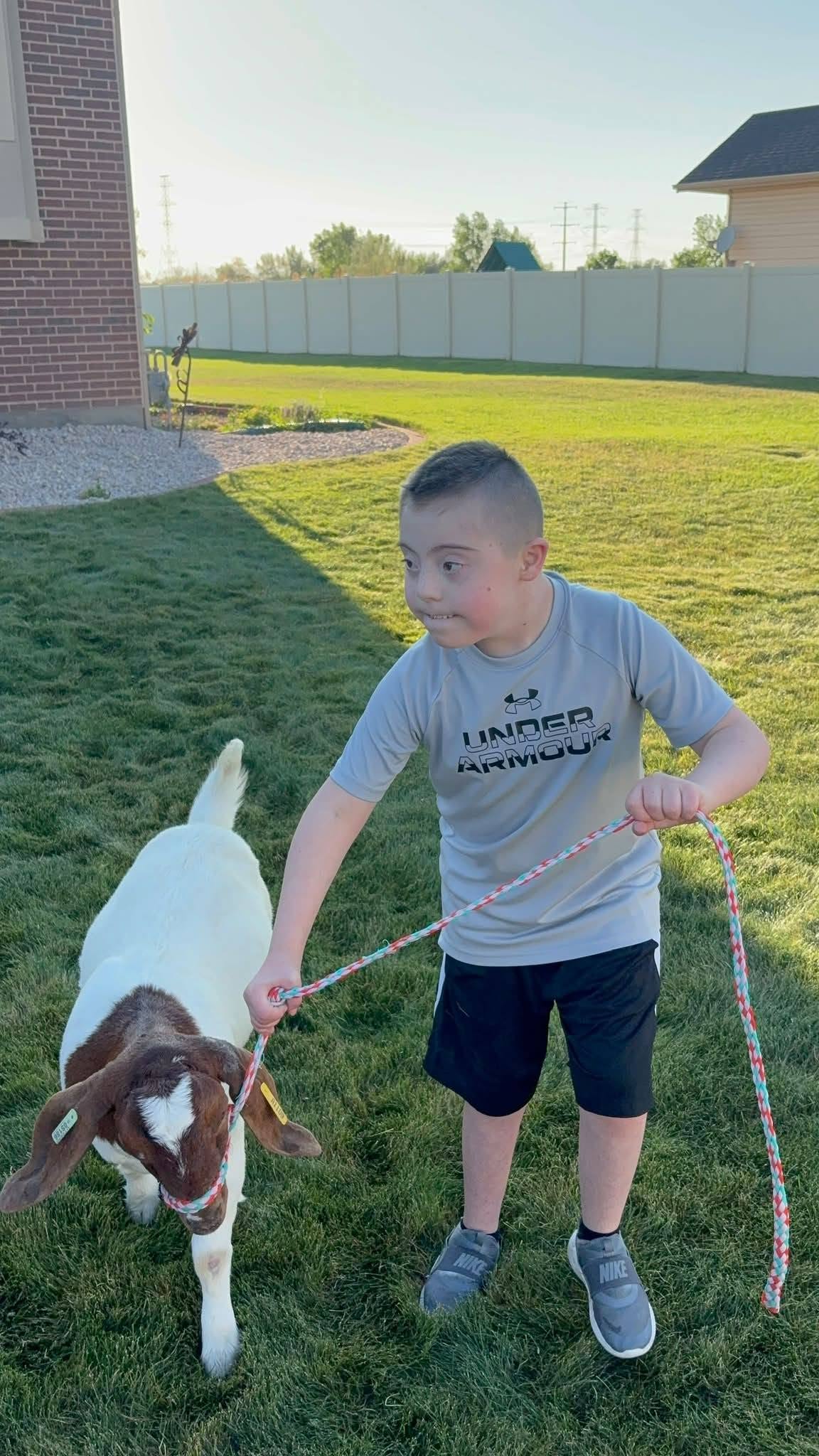 Chomp with his goat Santa.