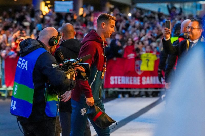 Soccer Football - Nations League - Group A4 - Norway v Portugal - Ullevaal Stadion, Oslo, Norway - September 27, 2026 Portugal's Cristiano Ronaldo arrives at the stadium ahead of the match  Lise Aserud/NTB via REUTERS