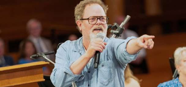 'My dream has come true': Rainn Wilson sings with the Tabernacle Choir