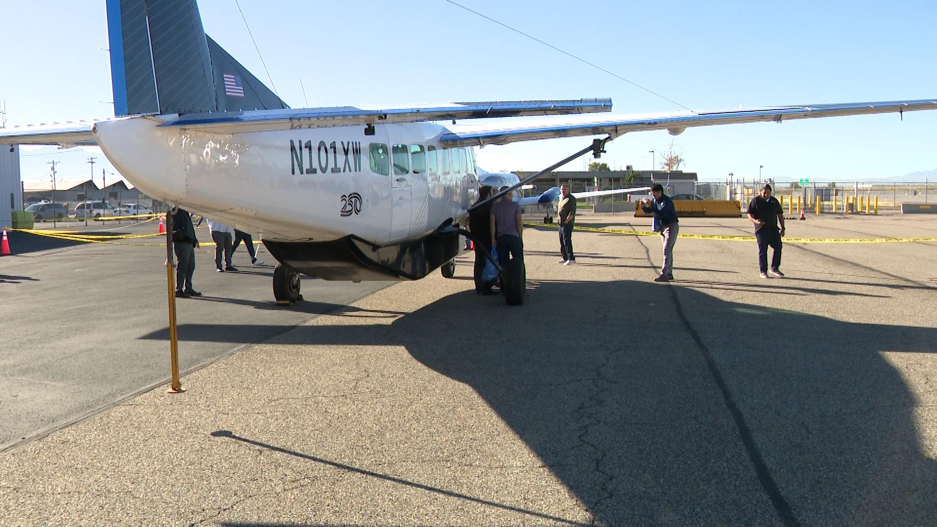 A cargo aircraft equipped with Joby Aviation's autonomous flight system is pictured.