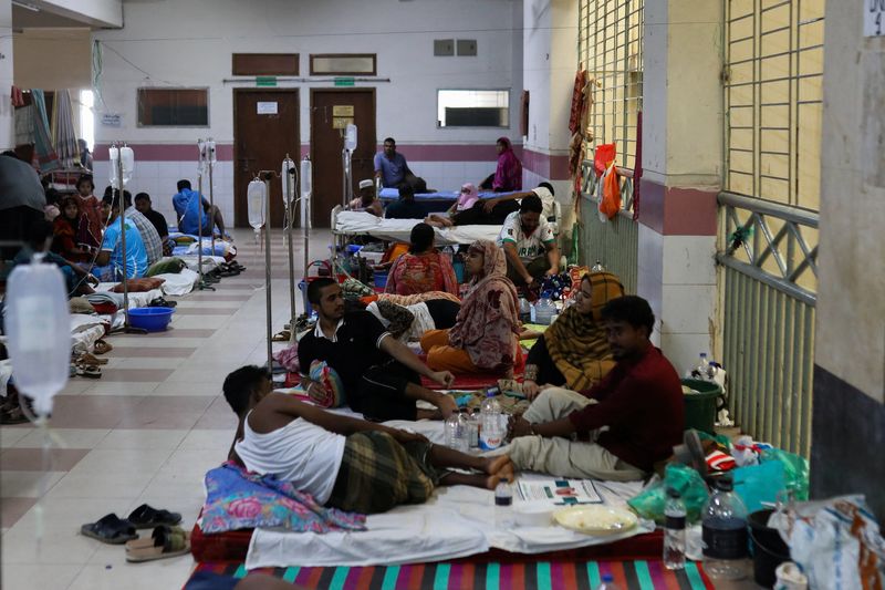 Patients infected with dengue receive treatment at a hospital in Dhaka, Bangladesh, September 7, 2026.