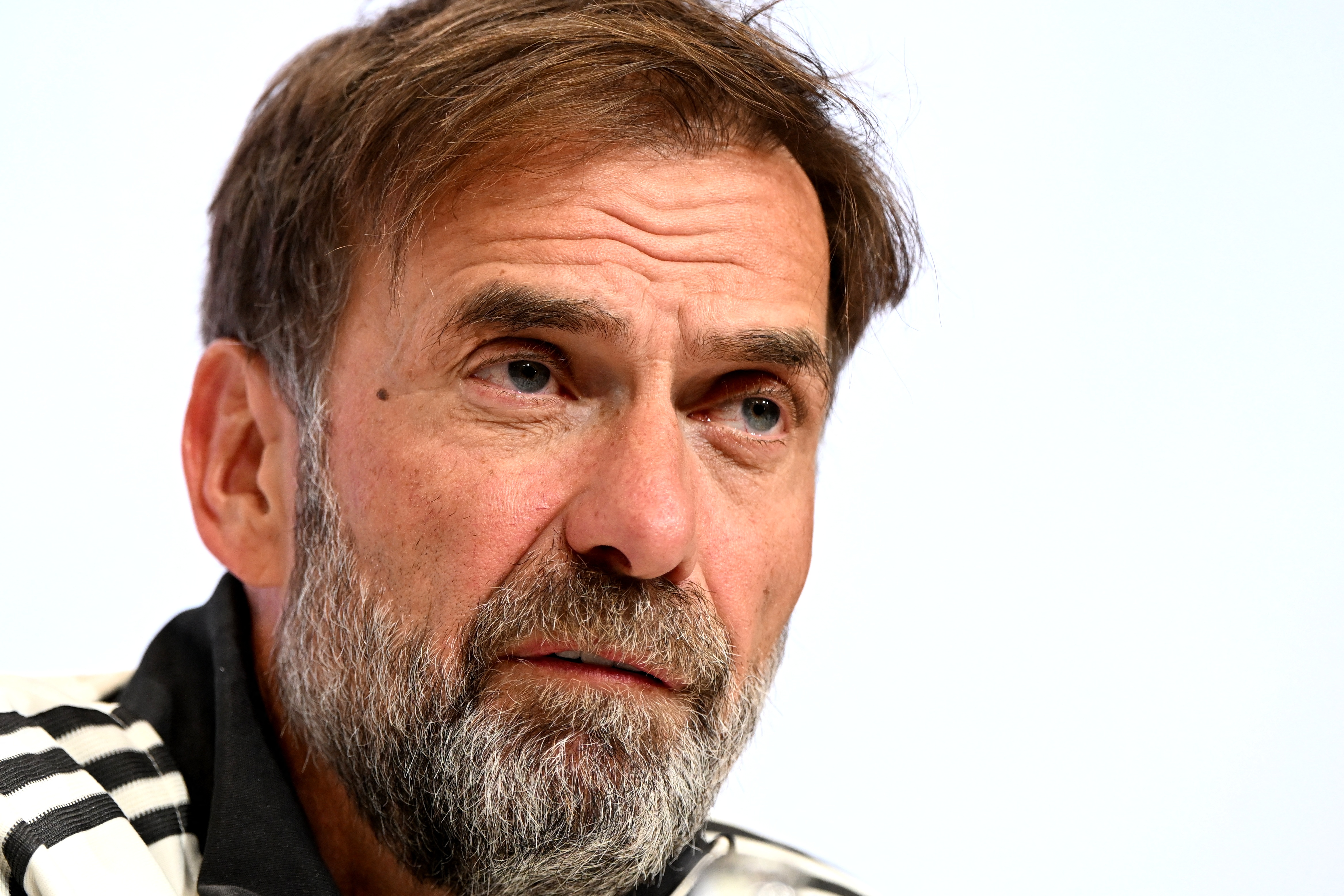 Germany's coach Jurgen Klopp speaks during a press conference, Wednesday, Sept. 30, 2026, in Herzogenaurach, Germany, ahead of their Nations League soccer match against Serbia . 