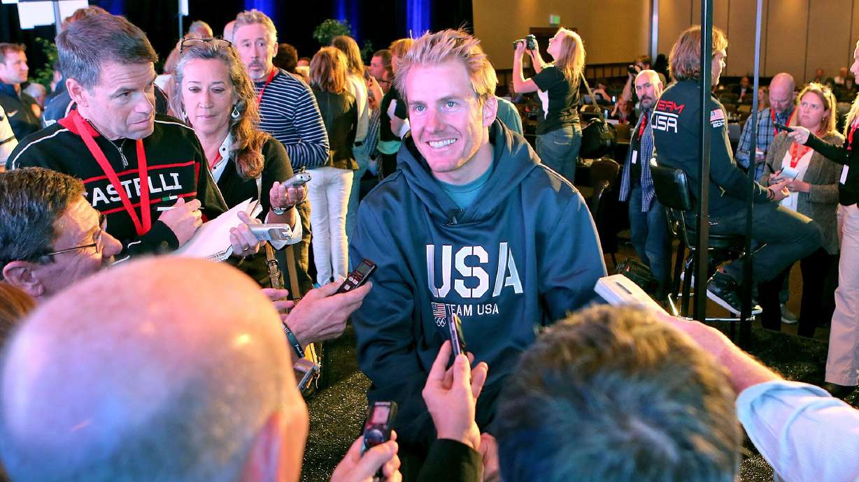 World champion Alpine skier and Park City resident Ted Ligety talks to the press during the United States Olympic Committee 2013 Media Summit at the Canyons, Sept. 30, 2013, in Park City.