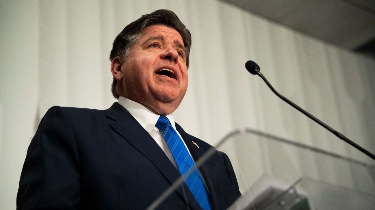 Illinois Gov. JB Pritzker speaks at a Texas Democratic Party press conference ahead of the Republican National Convention, Wednesday, Sept. 9, 2026, in Dallas.
