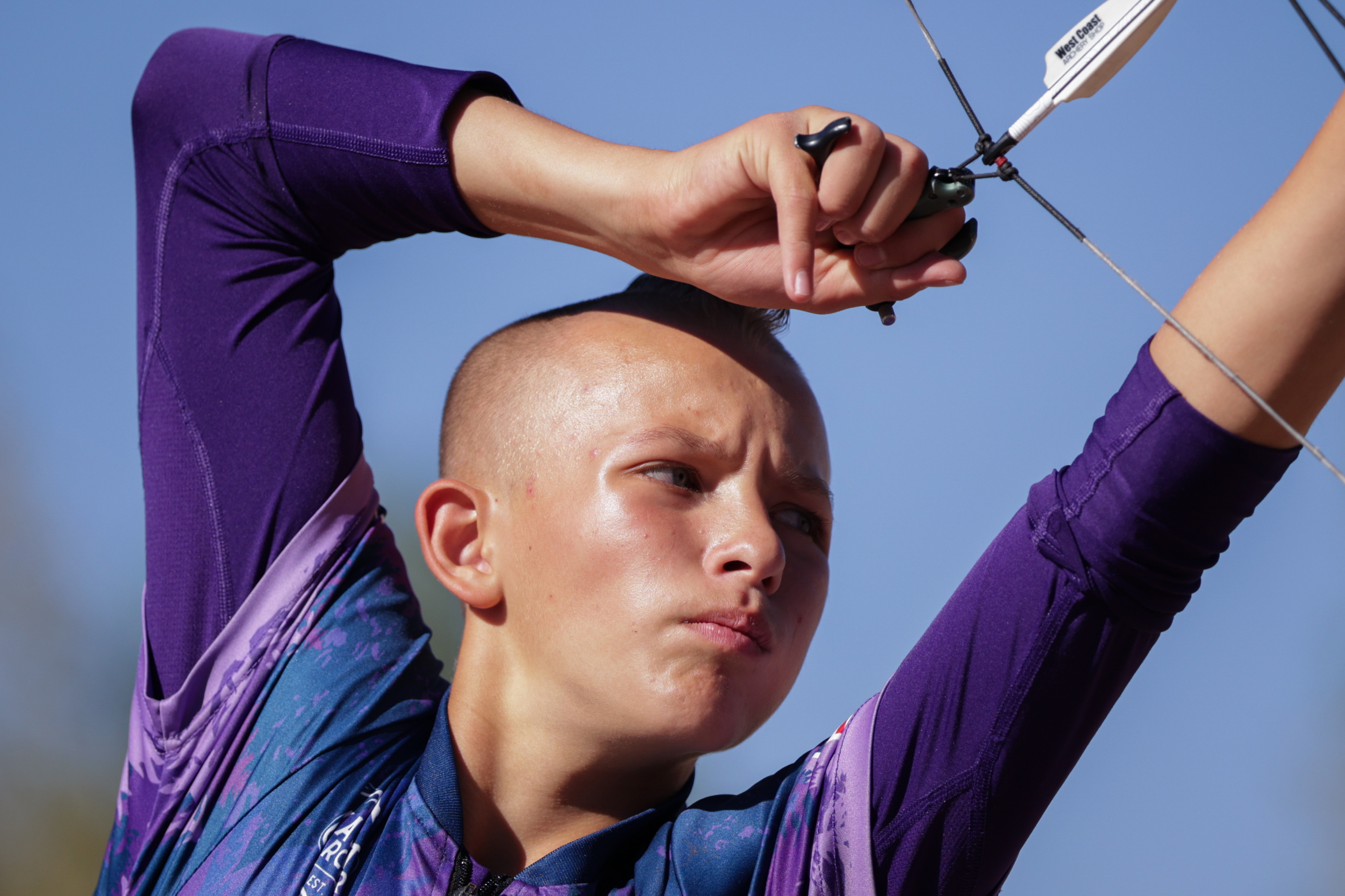 Joukai Omura, 12, demonstrates his archery technique at Weber County Archery Park in Ogden on Thursday.