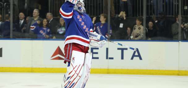 Igor Shesterkin becomes the 18th NHL goaltender to score a goal and first to do it for the Rangers