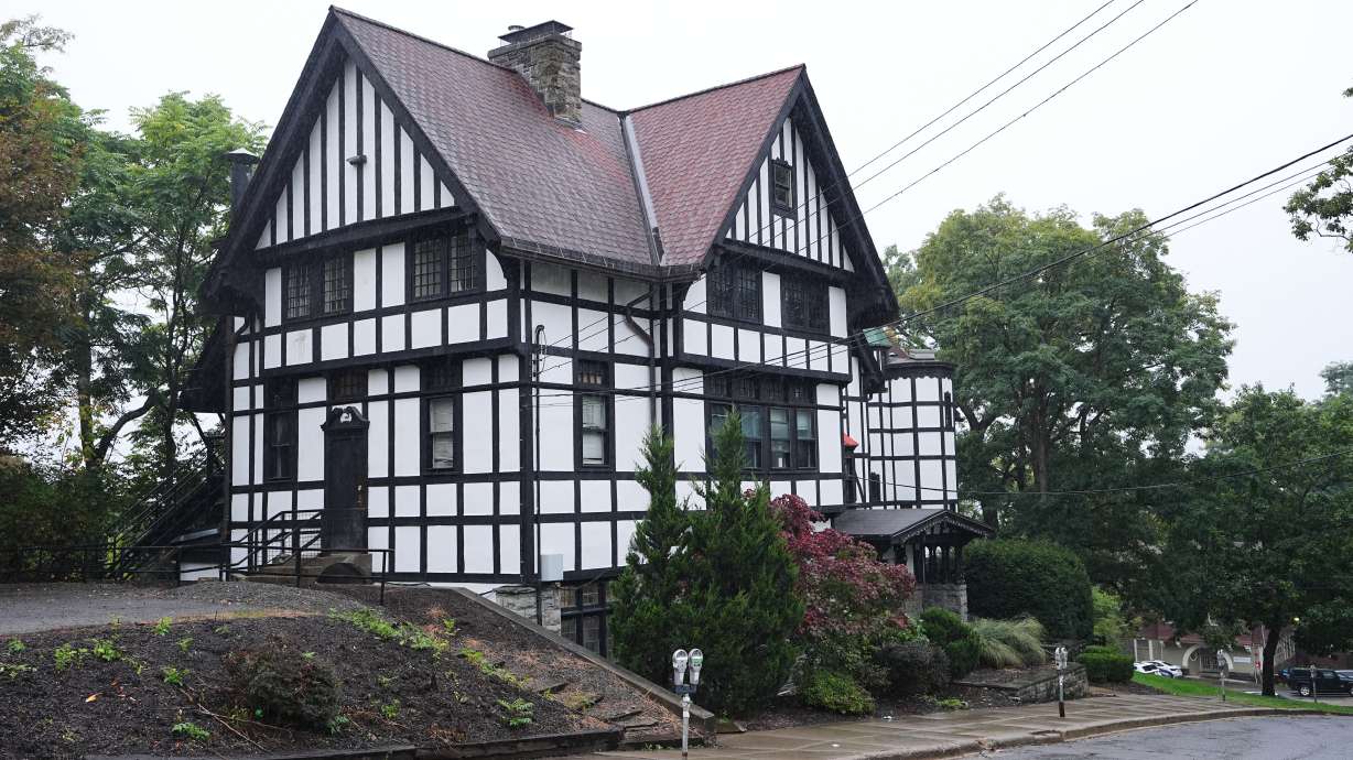 The Chi Phi fraternity house at Cornell University in Ithaca, N.Y., Thursday. New York Gov. Kathy Hochul and Attorney General Letitia James on Friday are set to update the public on the alleged rape case at the school's fraternity house.