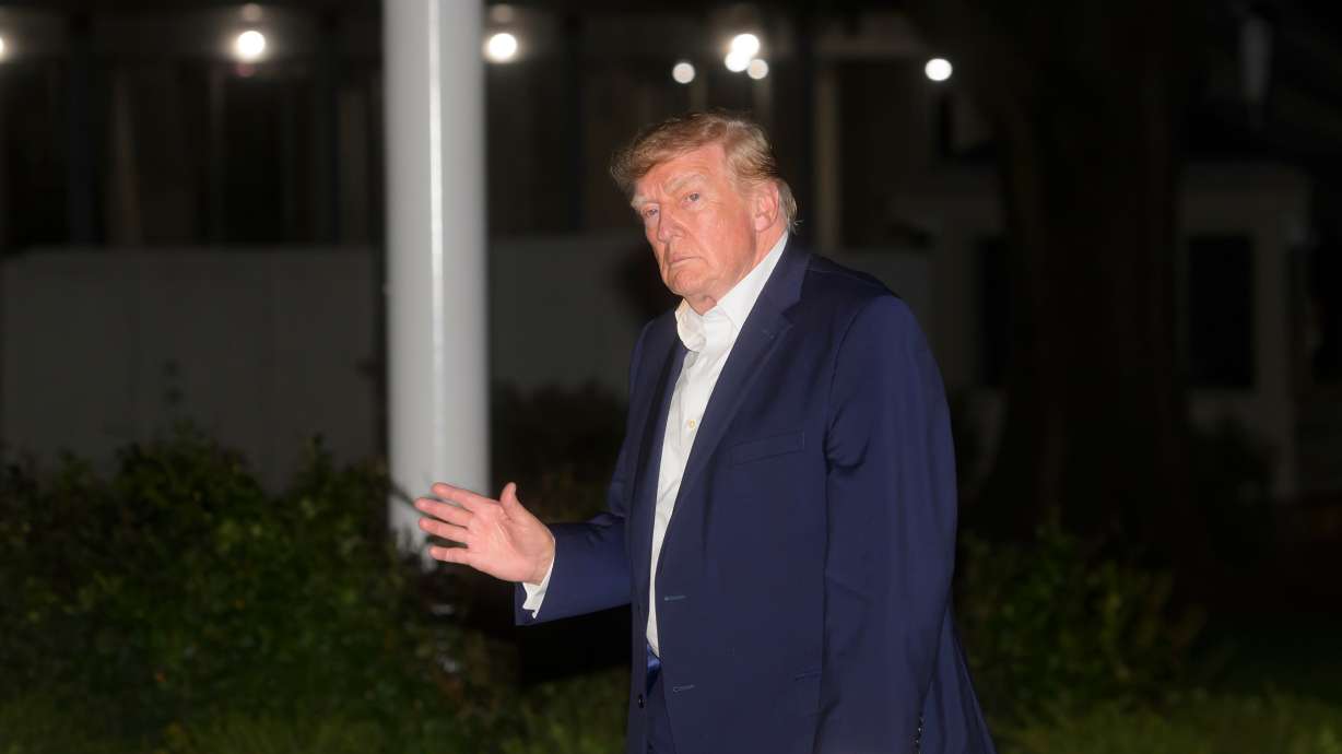 President Donald Trump arrives on Marine One on the South Lawn of the White House, Friday, in Washington. The Group of Seven industrial nations agreed to release 100 million barrels of oil, including diesel, in a boost for Trump.