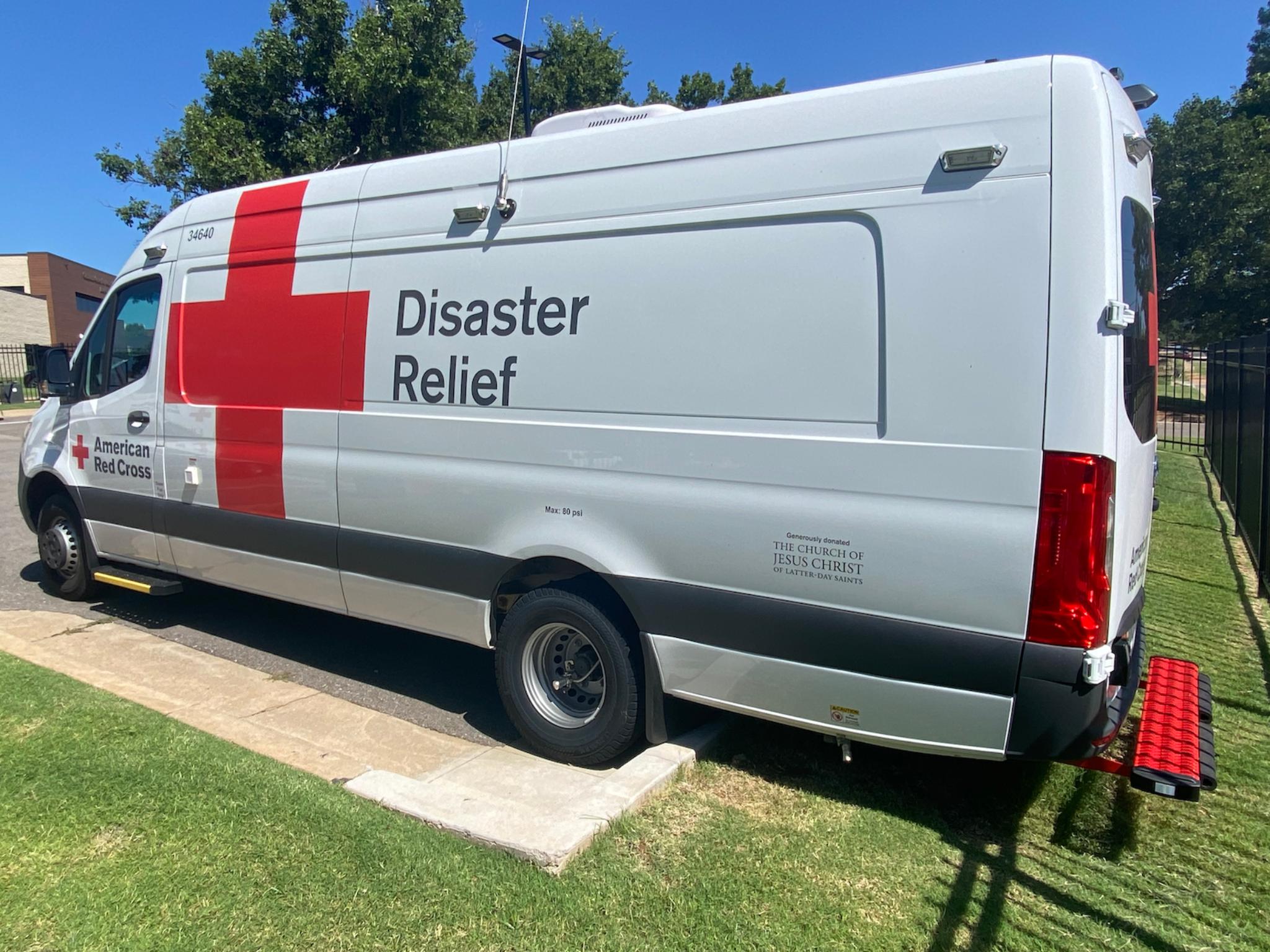 An American Red Cross emergency response vehicle. The Church of Jesus Christ of Latter-day Saints announced Friday it is donating $7 million to the American Red Cross to help with blood collection and disaster response efforts. Part of the donation will provide four more emergency vehicles.