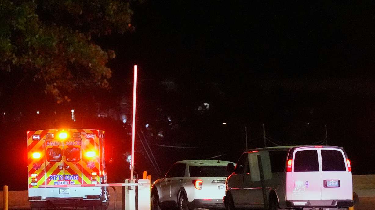 Emergency vehicles leave Riverbend Maximum Security Institution after the execution of Christa Pike was halted, Wednesday, in Nashville, Tenn. Pike's attorneys said on Friday that she was on a ventilator and unconscious.