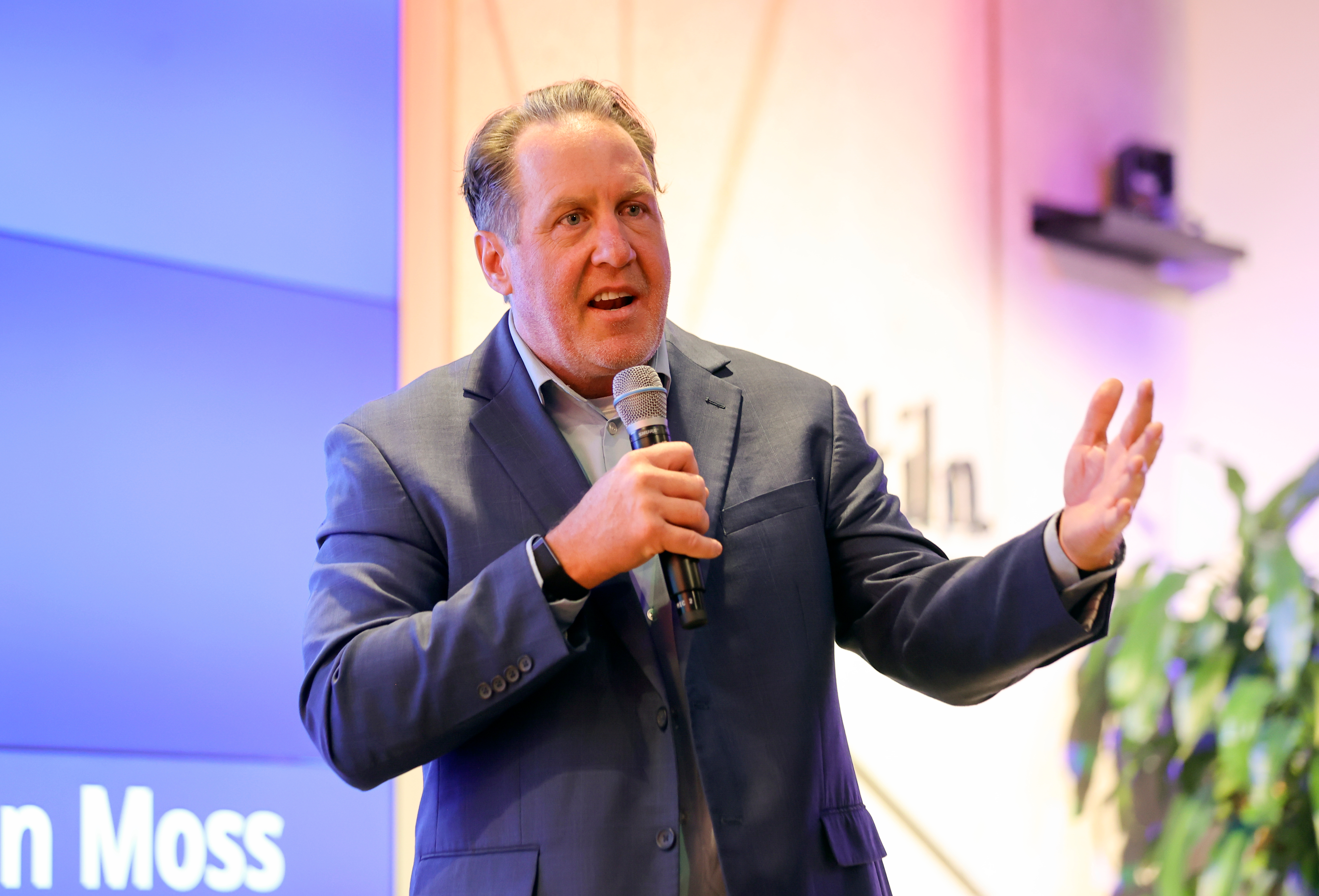Jefferson Moss, Nucleus executive director, speaks at the launch of Nucleus at Kiln in Salt Lake City on Wednesday, Aug. 27, 2025. Nucleus aims to build a dynamic innovation economy.