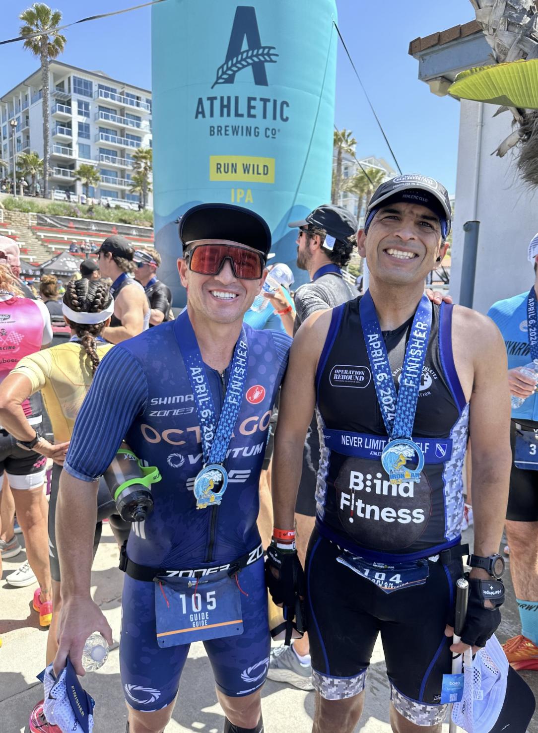 Adrian Broca, 49, is a marathonner and triathlete who is blind. He sill be running the St. George Marathon on Oct. 3 and Nate Arlengo and Sean Feeny will be guiding him on the course.