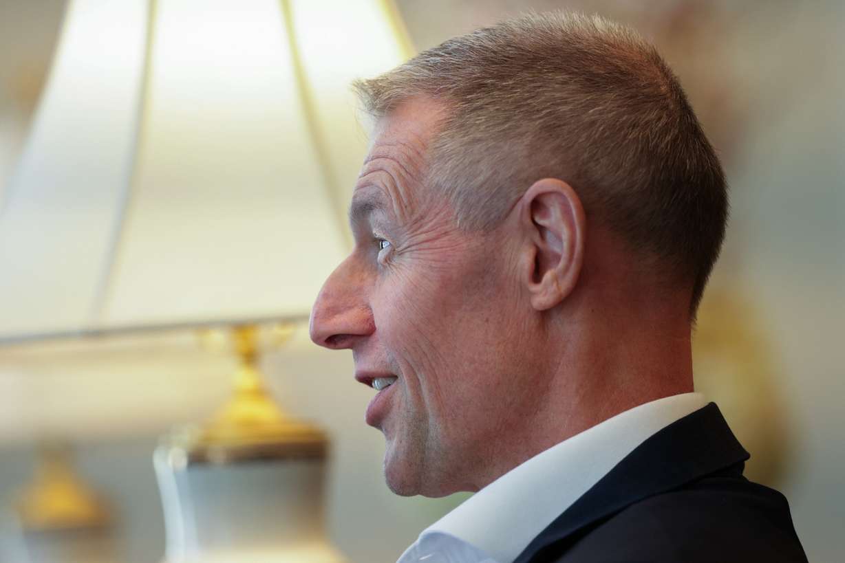 Rep. Mike Kennedy speaks during an interview with the Deseret News after a leadership meeting at the state Capitol, Friday, in Salt Lake City. Kennedy said President Donald Trump's second term is "unratable," for better or for worse.