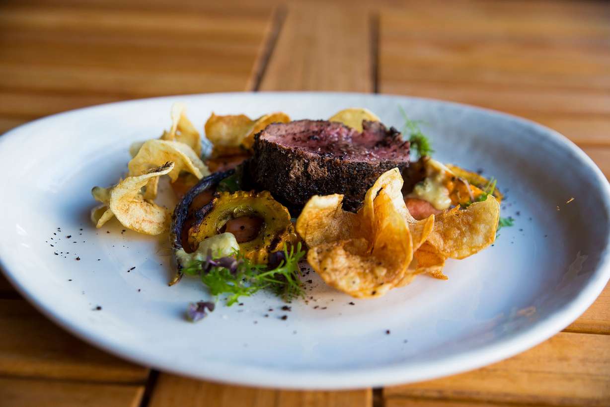 Vermejo's seared antelope. The restaurant is part of a luxury resort created by CNN founder Ted Turner.