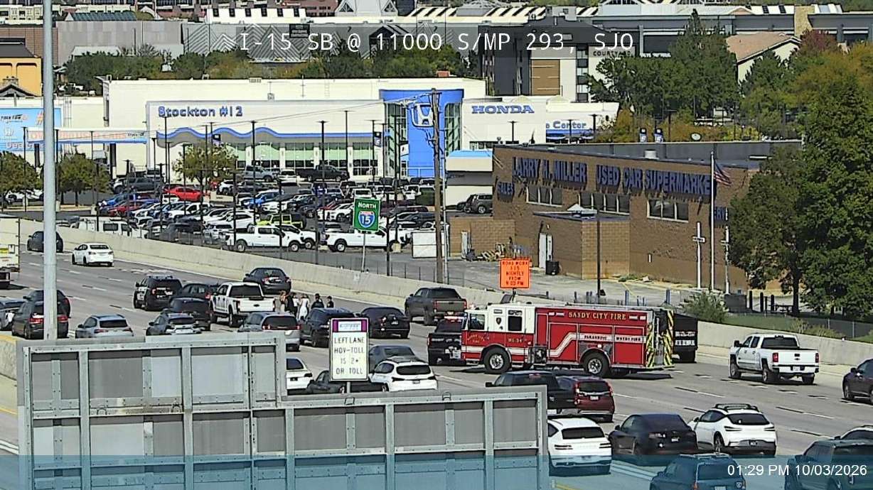 A motorcyclist was killed while traveling on northbound I-15 on Saturday. Multiple lanes on I-15 were closed while police conducted their investigation into the motorcyclist's death.
