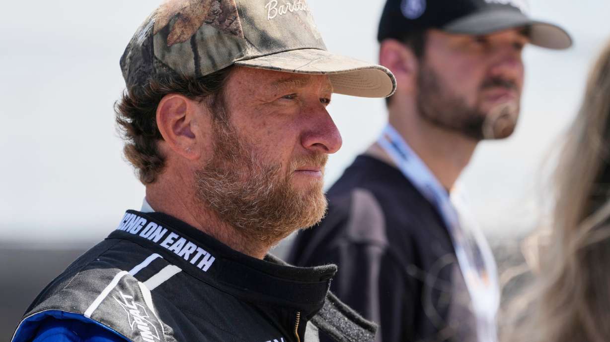 FILE - Barstool Sports founder David Portnoy, left, attends an IndyCar auto race Aug. 31, 2025, in Lebanon, Tenn.