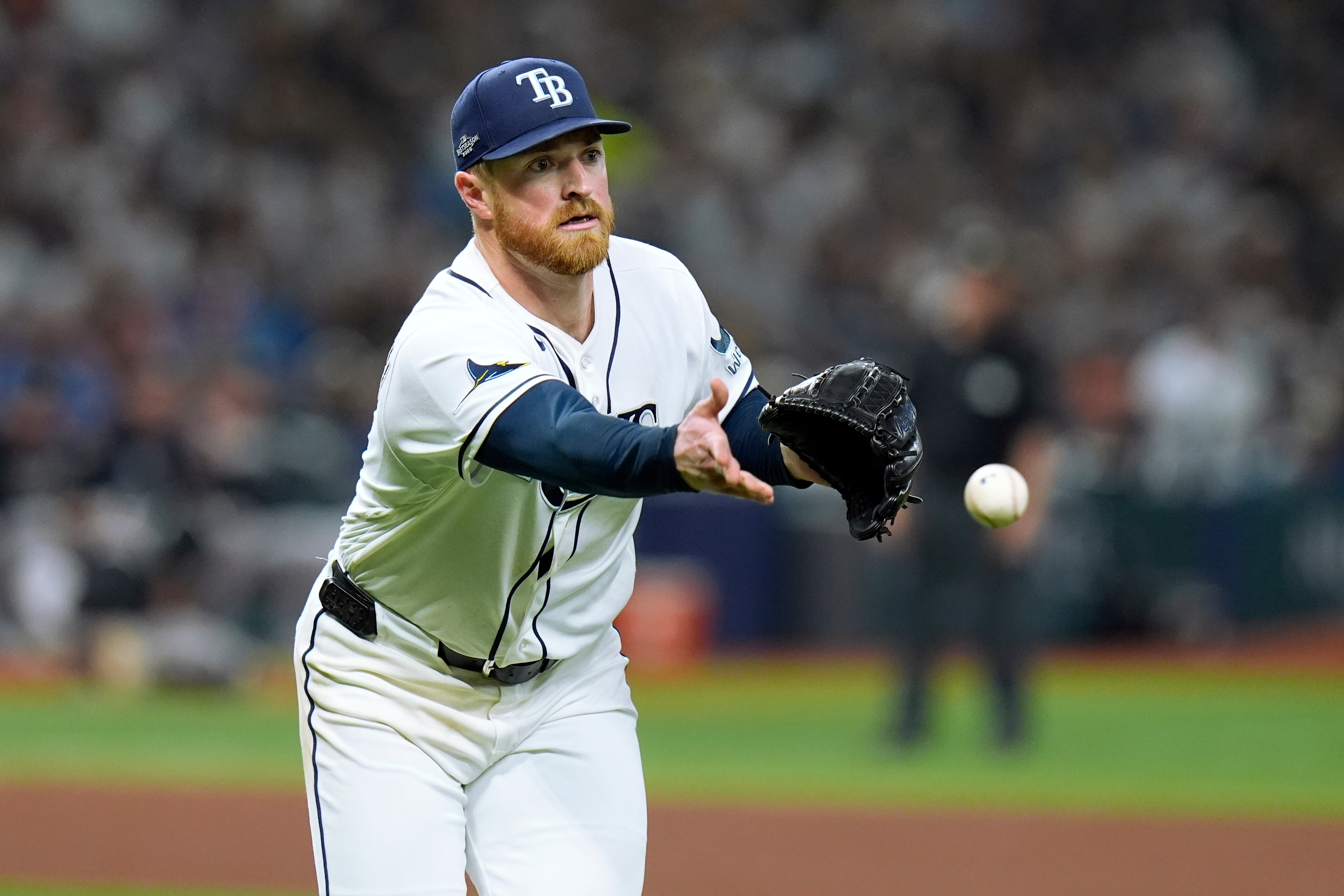 Wells ends Rasmussen's no-hit bid in 8th inning in Game 1 of Yankees-Rays AL Division Series