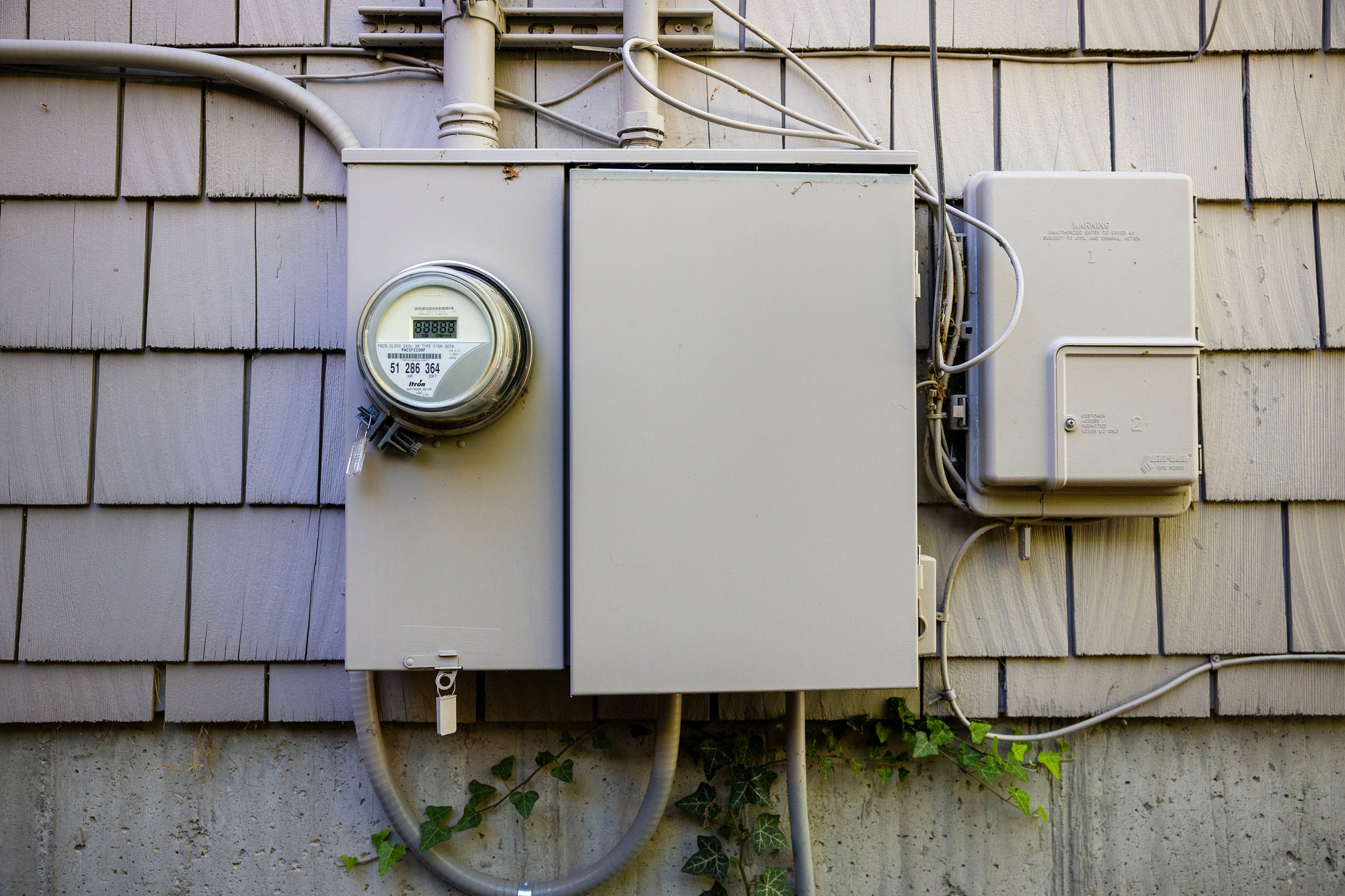 The main breaker panel on a home in Salt Lake City is pictured on Sept. 30.
