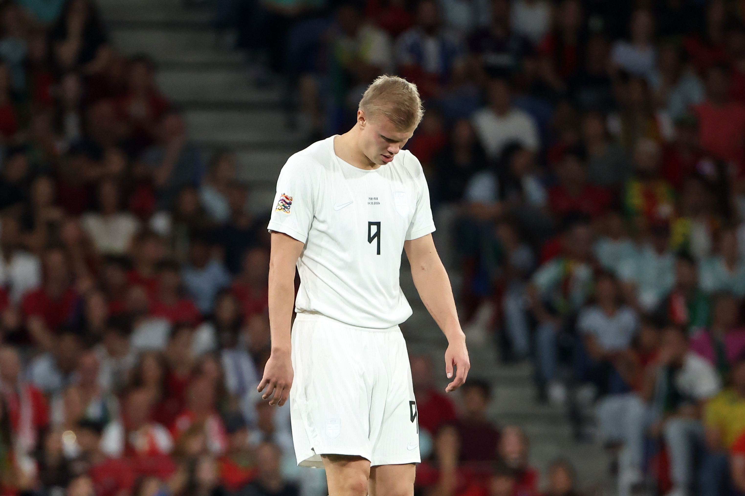 Workload concerns over Haaland after Man City striker asks to come off during Norway loss