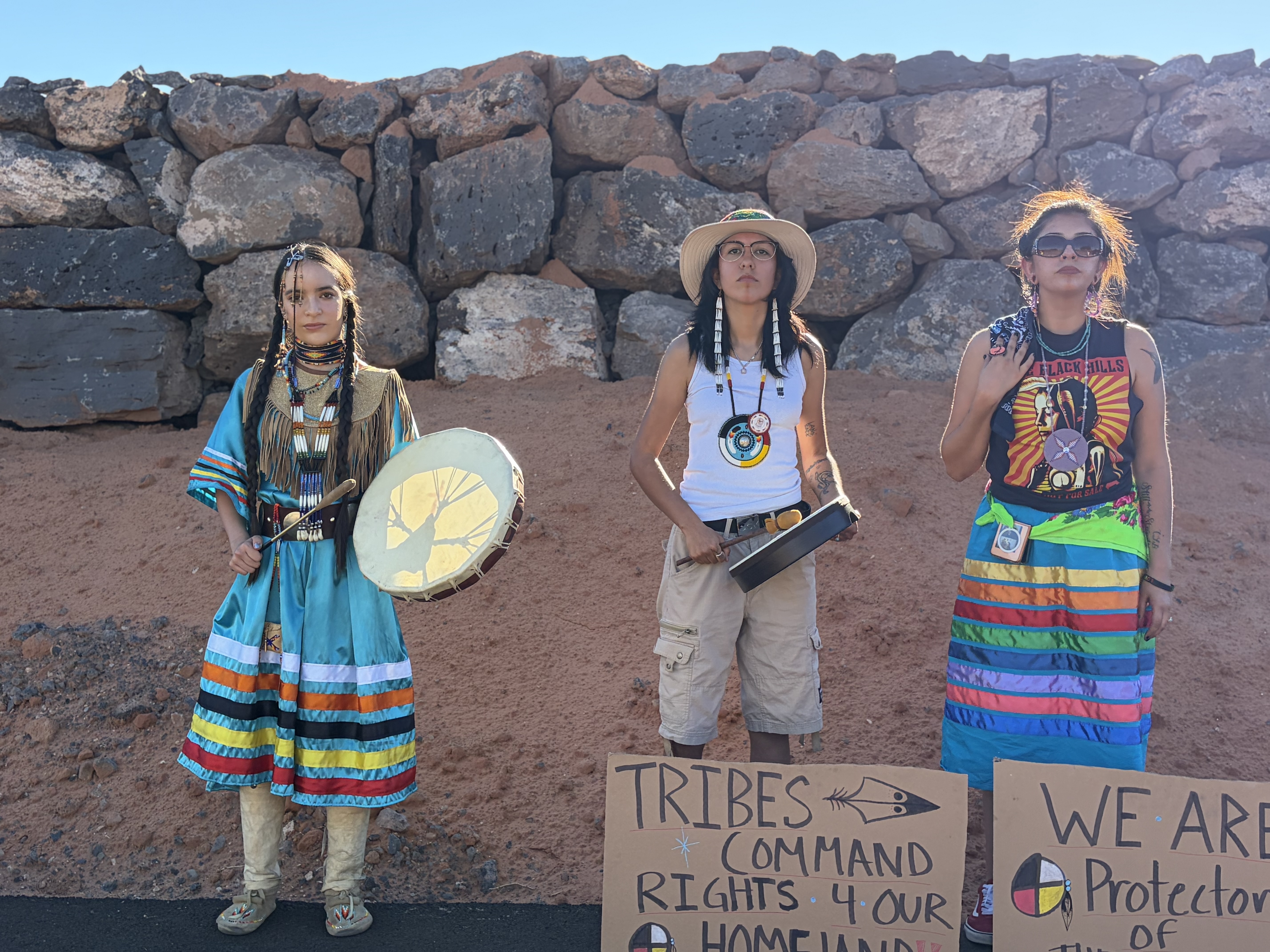 Members of Shivwits Band of Paiute protest golf course on native land during PGA Tour