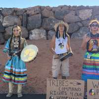 Members of Shivwits Band of Paiute protest golf course on native land during PGA Tour