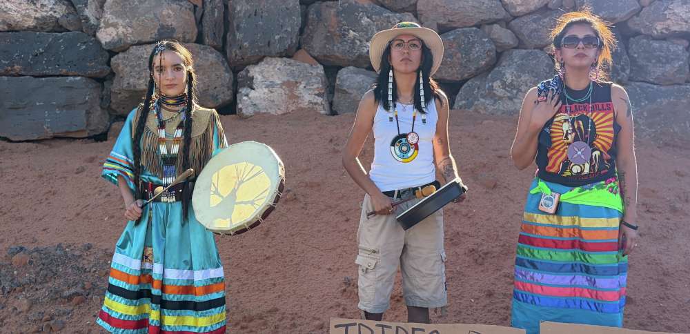 Members of Shivwits Band of Paiute protest golf course on native land during PGA Tour