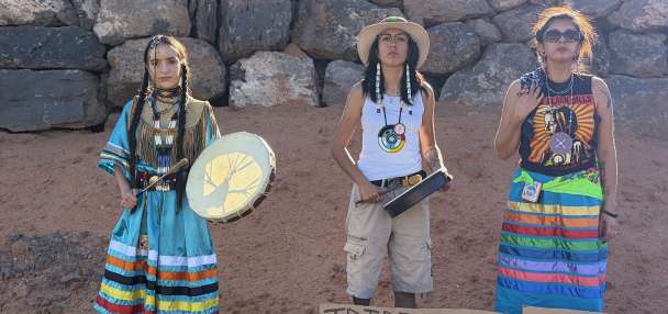 Members of Shivwits Band of Paiute protest golf course on native land during PGA Tour