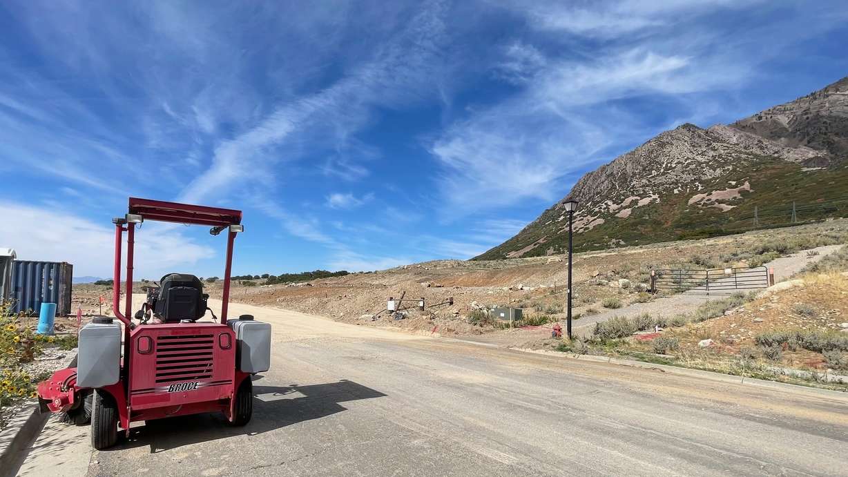 A 500-acre, 1,637-unit development proposal on the mountainside overlooking North Ogden has sparked concern among some. The photo from Saturday shows part of the development area west of where the paved section of Nebo Avenue ends.