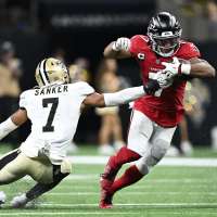Bijan Robinson powers Falcons past Saints 45-24 on the 20th anniversary of the Superdome's reopening
