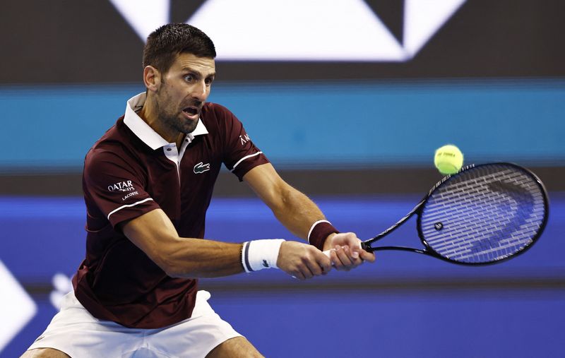 Tennis - China Open - National Tennis Center, Beijing, China - October 6, 2026 Serbia's Novak Djokovic in action during the final against Australia's Alex de Minaur